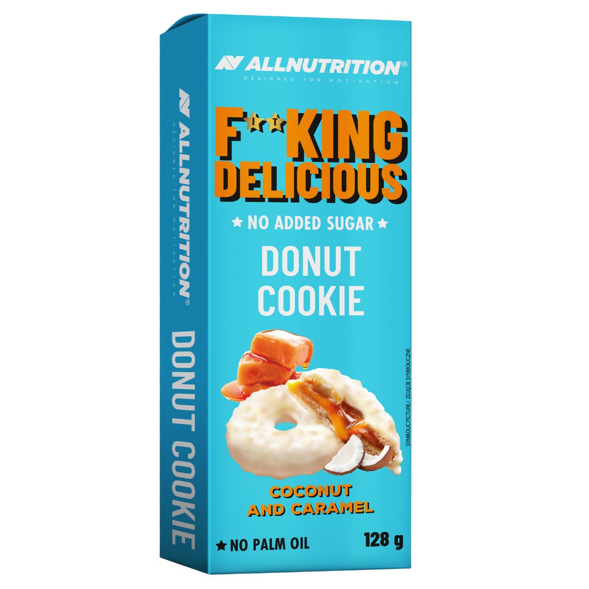 ALLNUTRITION FITKING DELICIOUS DONUT COOKIIE 128 g ar kokosriekstu un karameļu garšu