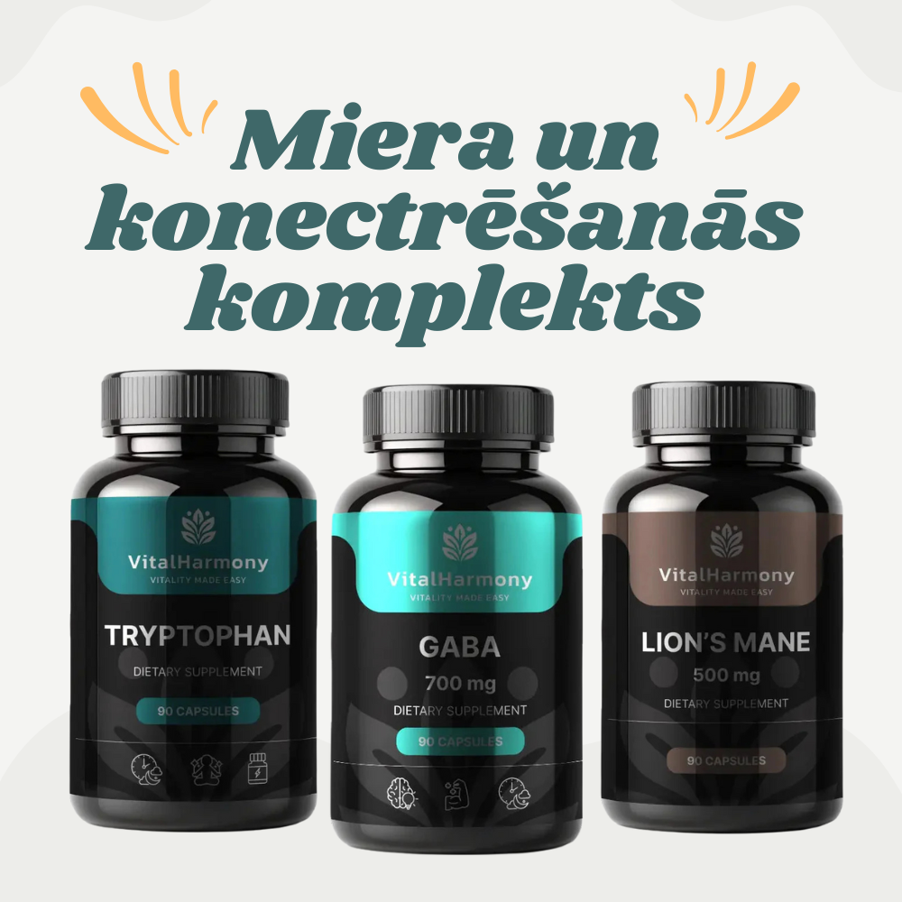 Miera un konectrēšanās komplekts(Lion's mane, GABA, Triptofāns)