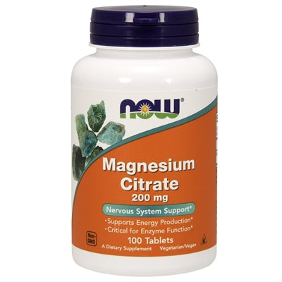 Now Magnija Citrāts 200 mg - 100 Tabeletes
