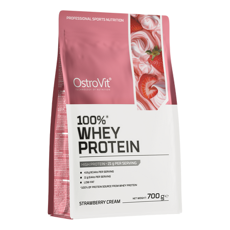 100% Whey Protein 700 g - Krēmīgā zemene